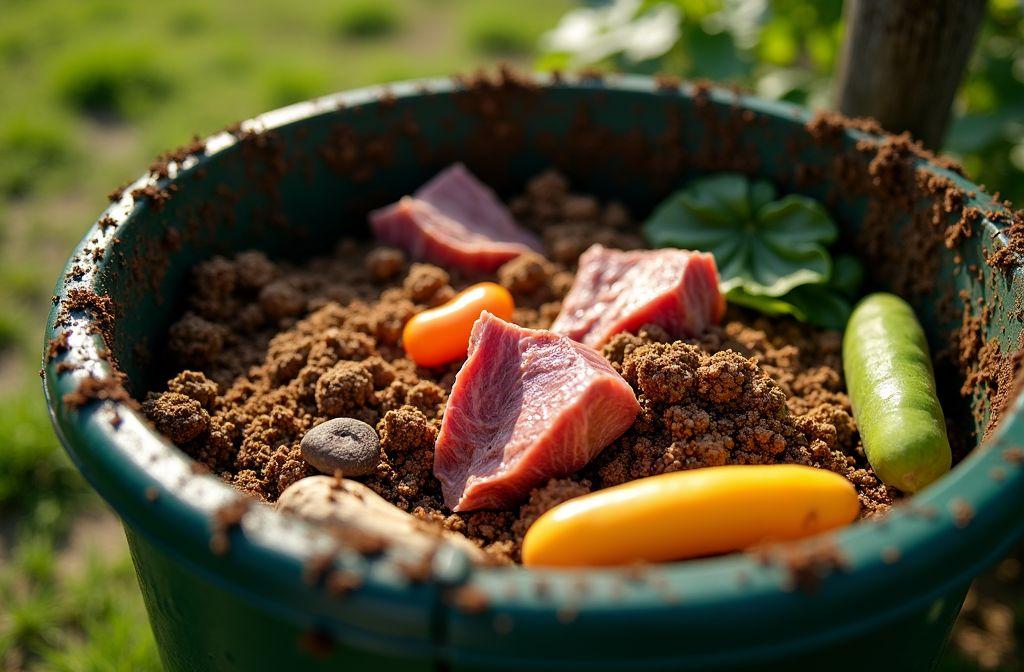 Peut-on mettre de la viande dans le compost ? Explications et risques
