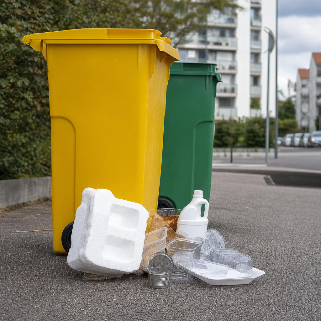 Peut-on mettre du polystyrène dans la poubelle jaune​ ?